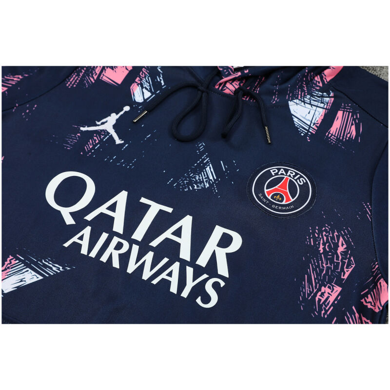 Mens PSG x Jordan Hoodie Sweatshirt + Pants Training Suit Royal Patterns 2024/25