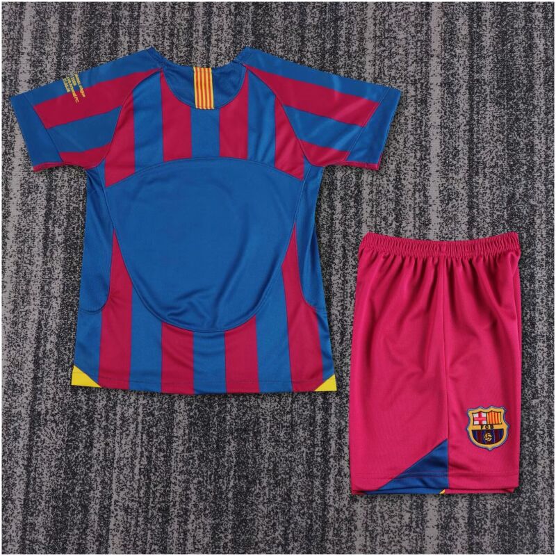 Kids Retro Barcelona Home Jersey 2005/06