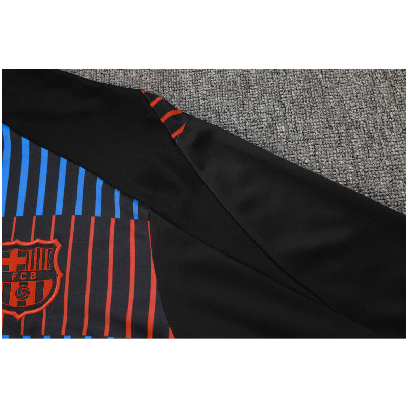 Mens Barcelona Training Suit Black Vertical Stripes 2024/25