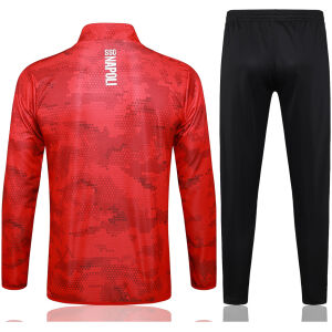 Mens Napoli Jacket + Pants Training Suit Red 2024/25