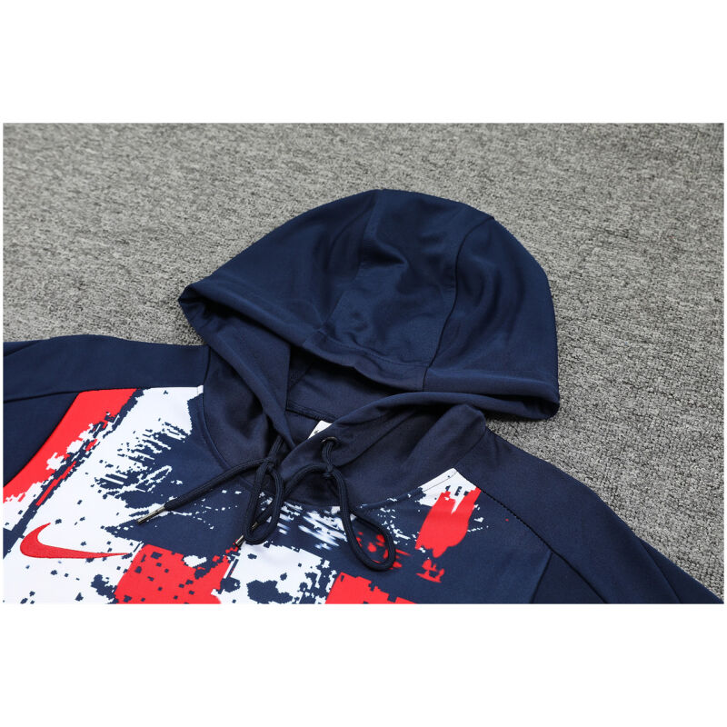 Mens PSG Hoodie Sweatshirt + Pants Training Suit Royal Patterns 2024/25