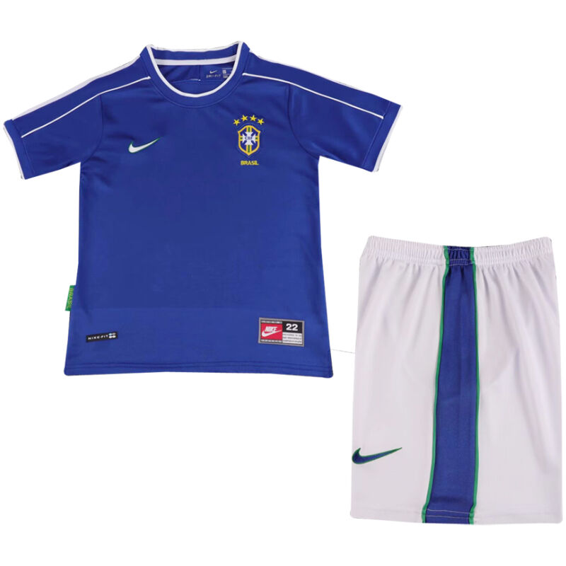 Kids Retro Brazil Away Jersey 1998