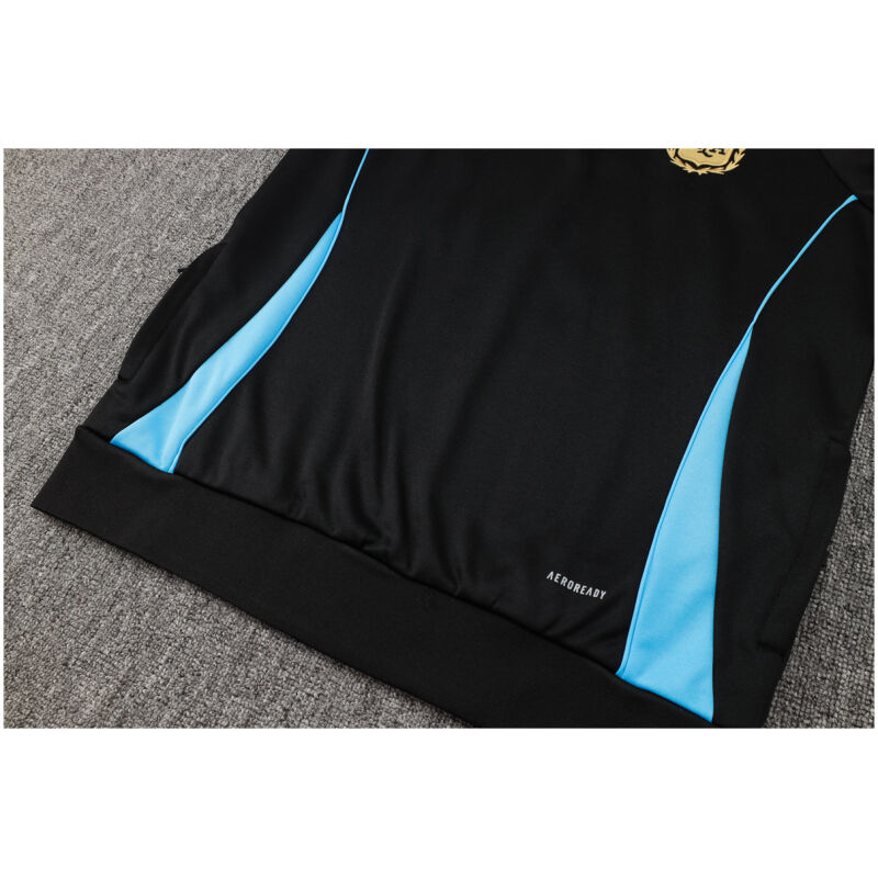 Mens Argentina Hoodie Sweatshirt + Pants Training Suit Black 2024