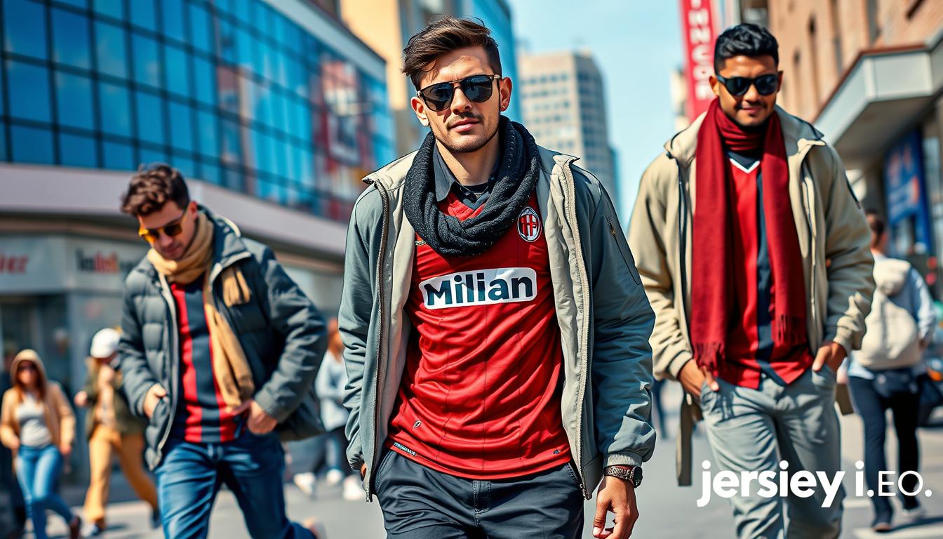 Layering techniques for AC Milan apparel