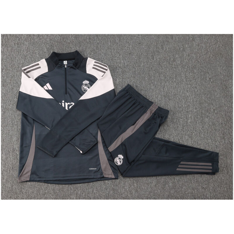 Kids Real Madrid Training Suit Grey 2024/25