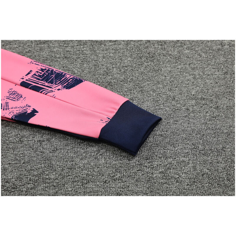 Mens PSG x Jordan Hoodie Sweatshirt + Pants Training Suit Pink Patterns 2024/25
