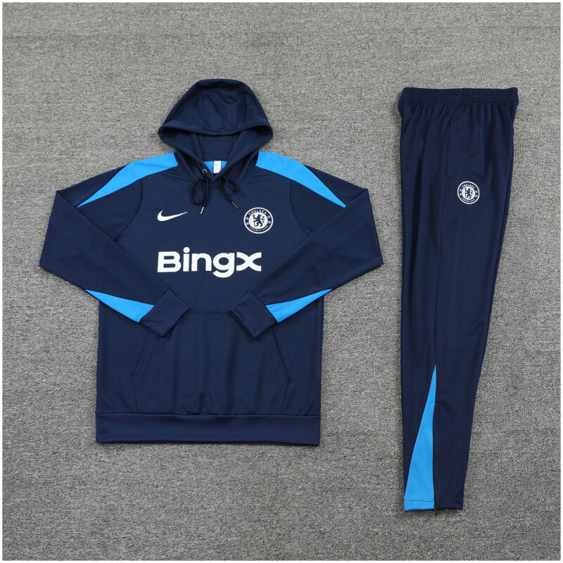Mens Chelsea Hoodie Sweatshirt + Pants Training Suit Royal 2024/25