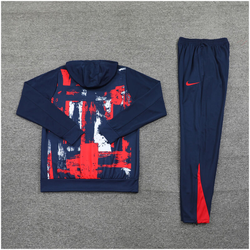 Mens PSG Hoodie Sweatshirt + Pants Training Suit Royal Patterns 2024/25