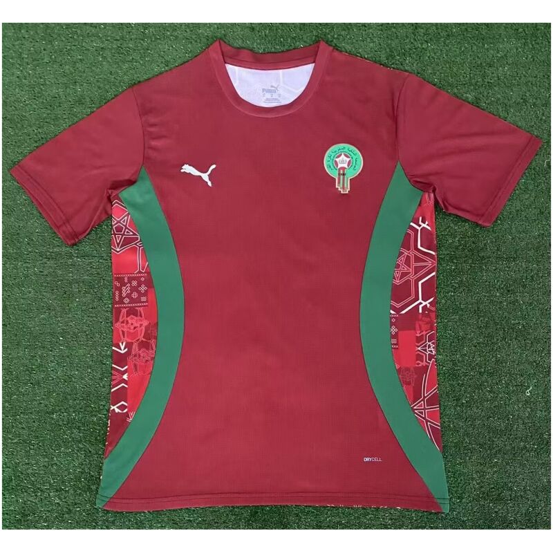 Mens Morocco Pre-Match Burgundy Jersey 2025