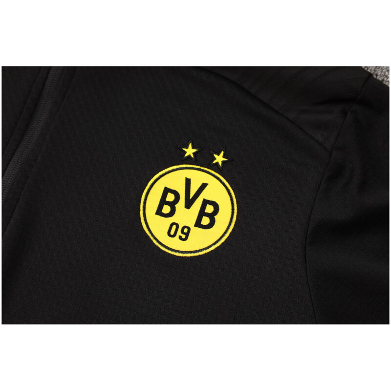 Mens Borussia Dortmund Jacket + Pants Training Suit Black 2024/25
