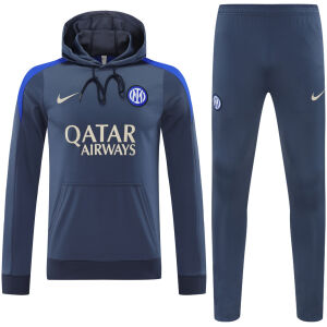 Mens Inter Milan Hoodie Sweatshirt + Pants Training Suit Royal 2024/25
