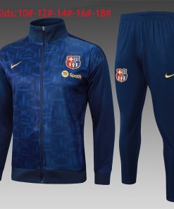 Kids Barcelona Jacket + Pants Training Suit Royal 2024/25