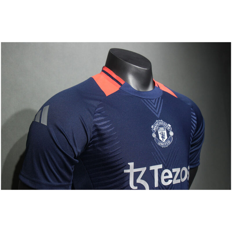 Mens Manchester United Pre-Match Navy Authentic Jersey 2024/25 – Match