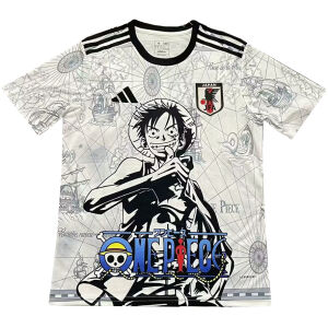 Mens Japan King of Pirates Luffy White Jersey 2025