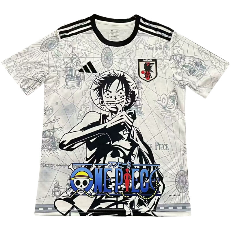 Mens Japan King of Pirates Luffy White Jersey 2025