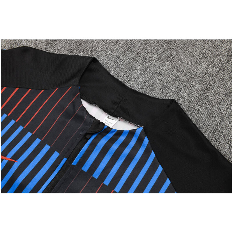 Mens Barcelona Training Suit Black Vertical Stripes 2024/25