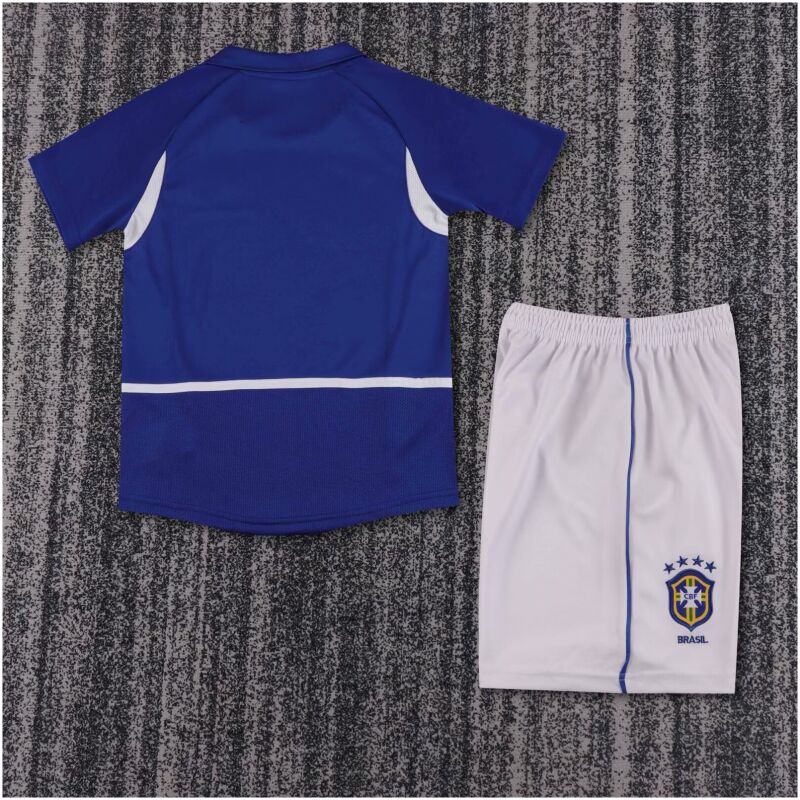 Kids Retro Brazil Away Jersey 2002
