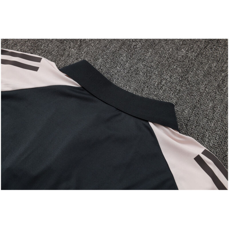 Mens Real Madrid Polo Shirt Dark Grey 2024/25