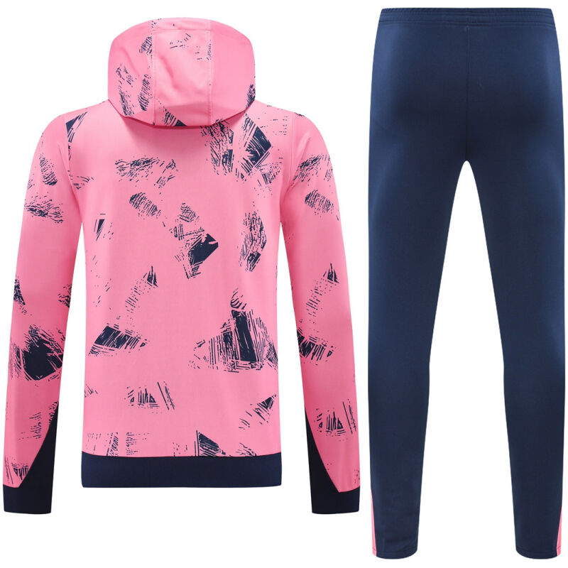 Mens PSG x Jordan Hoodie Sweatshirt + Pants Training Suit Pink Patterns 2024/25