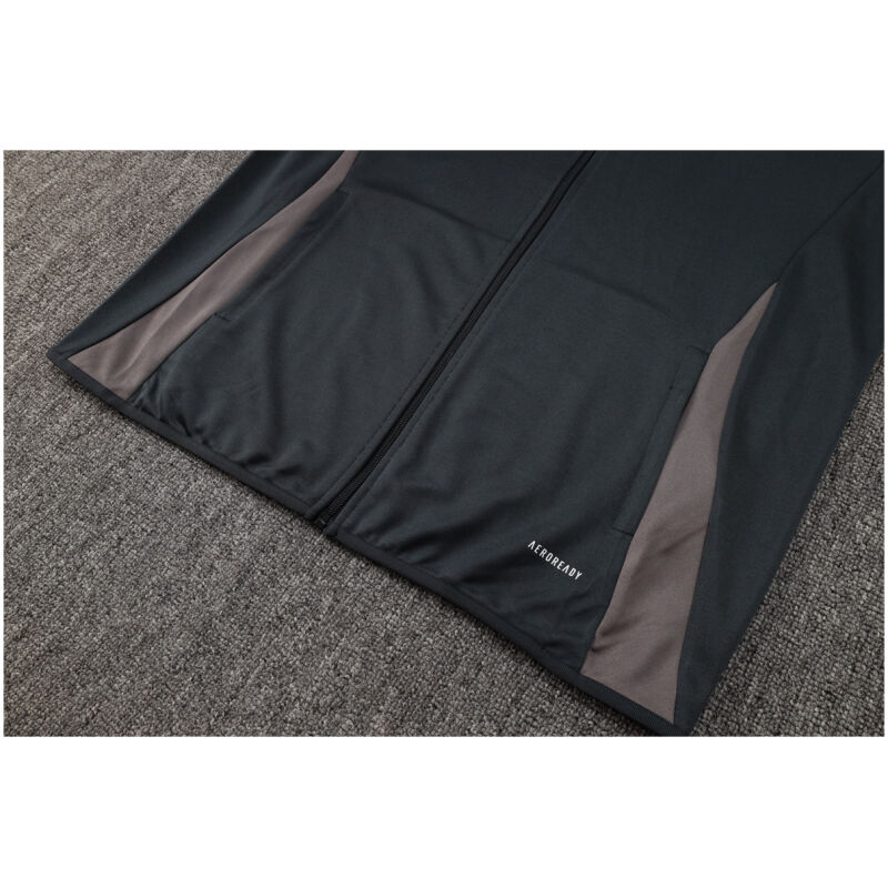 Mens Real Madrid Jacket + Pants Training Suit Grey 2024/25