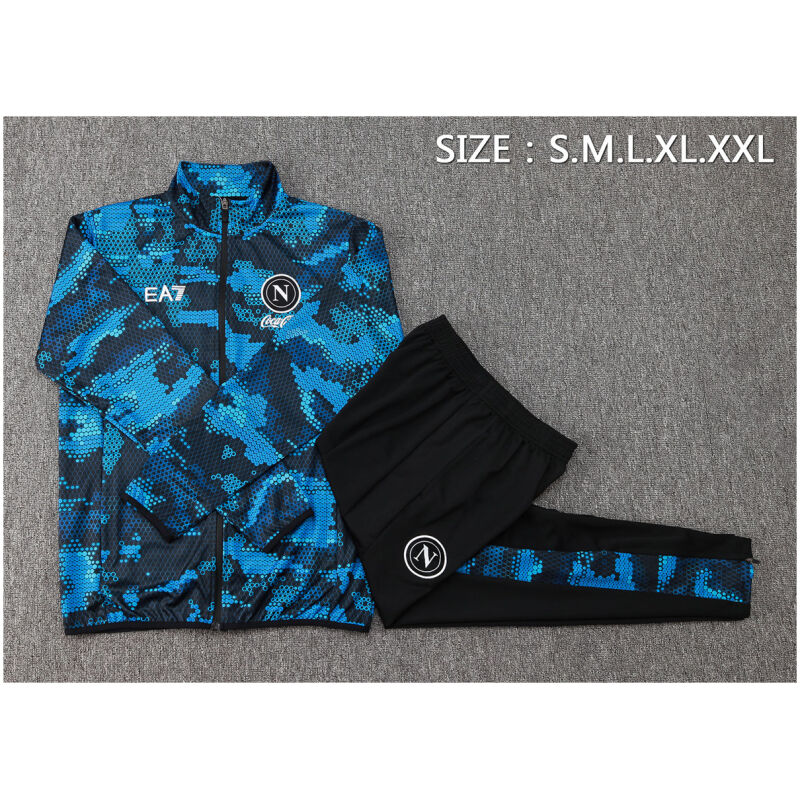 Mens Napoli Jacket + Pants Training Suit Blue 2024/25