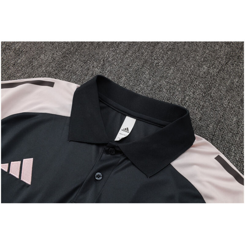 Mens Real Madrid Polo Shirt Dark Grey 2024/25