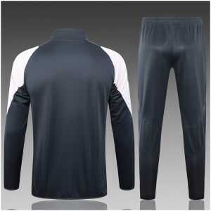 Kids Real Madrid Jacket + Pants Training Suit Grey 2024/25