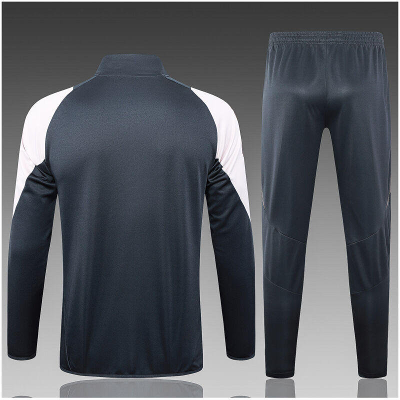 Kids Real Madrid Jacket + Pants Training Suit Grey 2024/25