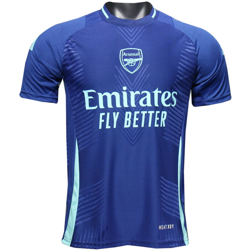 Mens Arsenal Pre-Match Blue Authentic Jersey 2024/25 – Match