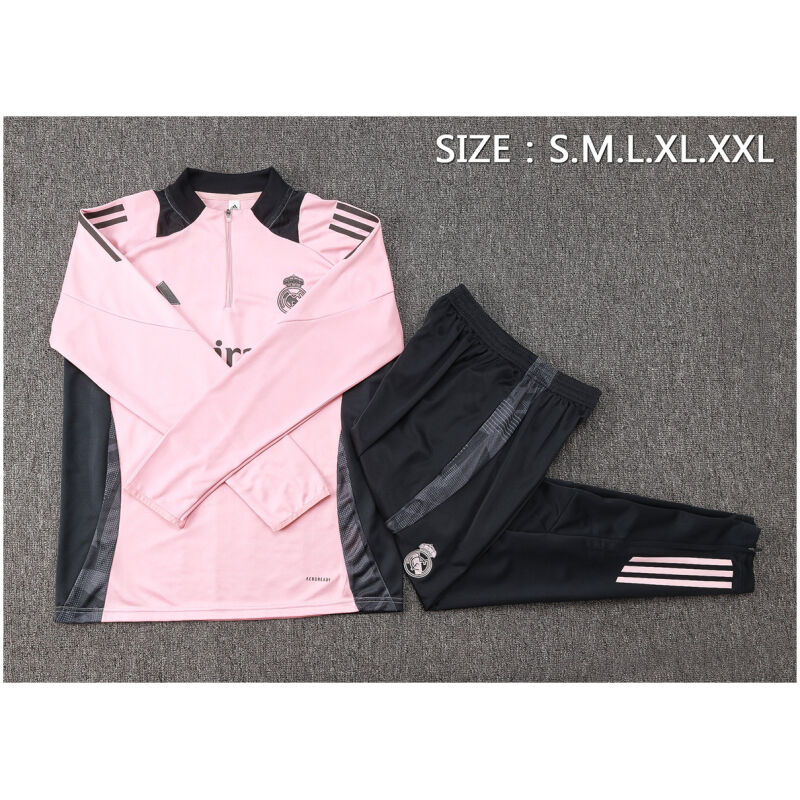 Mens Real Madrid Training Suit Pink 2024/25