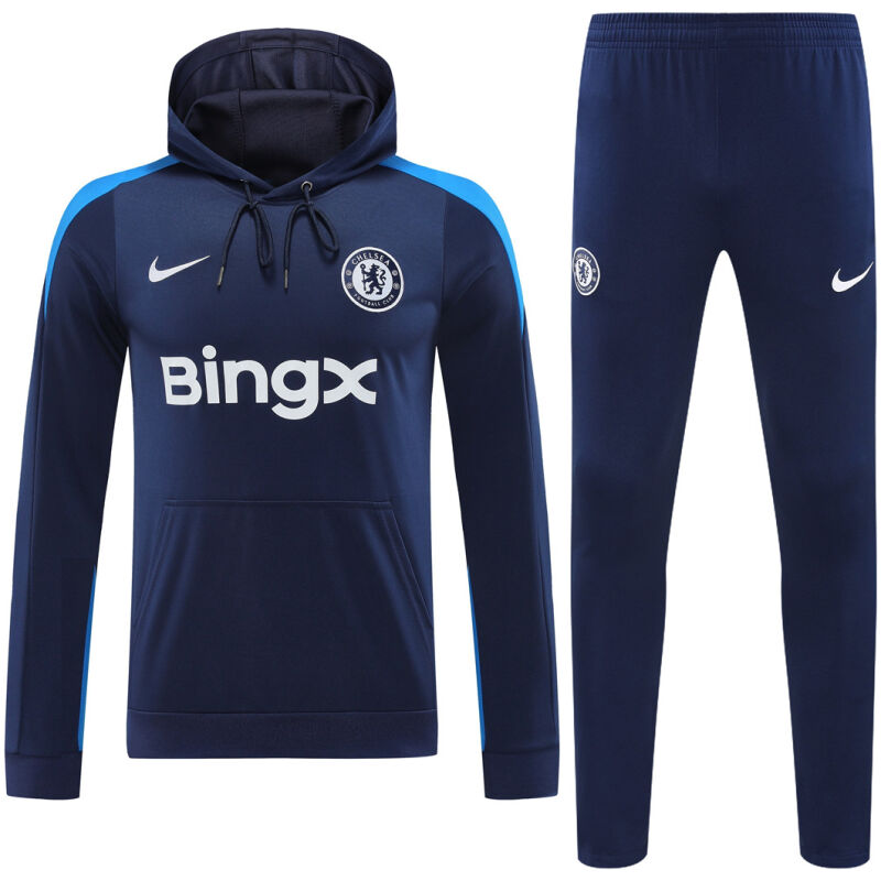Mens Chelsea Hoodie Sweatshirt + Pants Training Suit Royal 2024/25