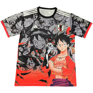 Mens Japan King of Pirates Luffy Red-Black Jersey 2025