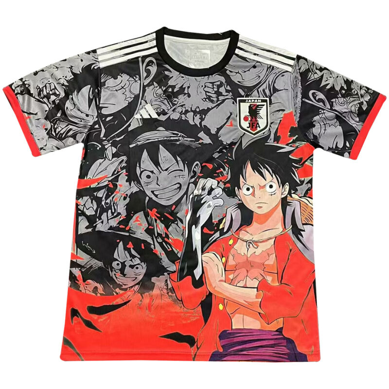Mens Japan King of Pirates Luffy Red-Black Jersey 2025