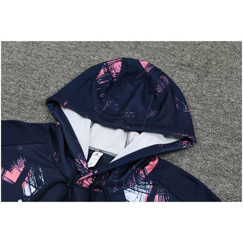 Mens PSG x Jordan Hoodie Sweatshirt + Pants Training Suit Royal Patterns 2024/25