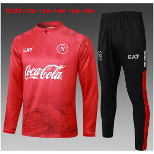 Kids Napoli Training Suit Red 2024/25