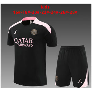 Kids PSG x Jordan Short Training Suit Black 2024/25