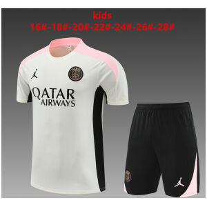 Kids PSG x Jordan Short Training Suit White 2024/25