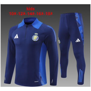 Kids Riyadh Al-Nassr Training Suit Blue 2024/25