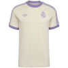 Mens Adidas Originals Real Madrid Jersey 3 Stripes Pure Cotton Cream Shirt 2024/25 - Match