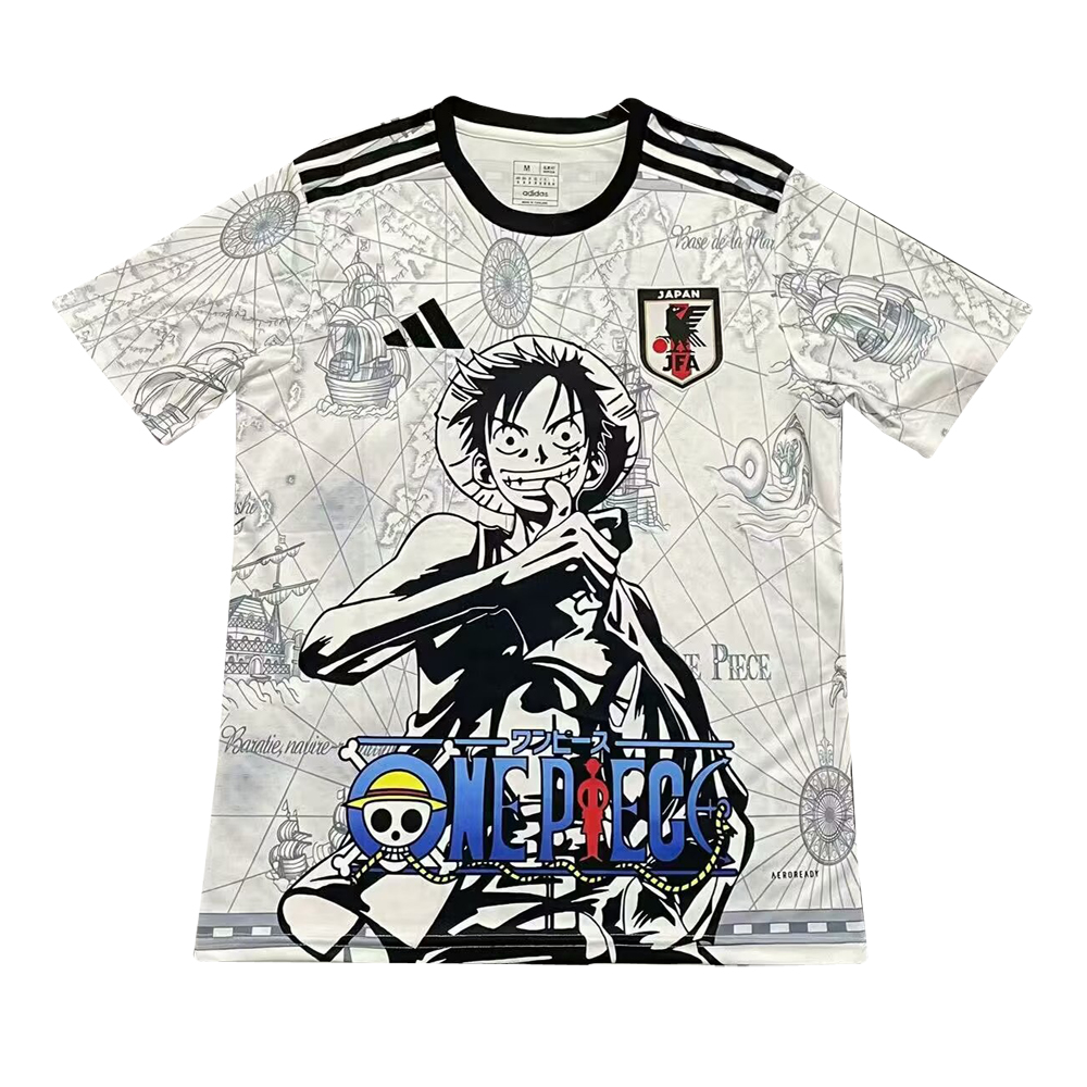 Mens Japan King of Pirates Luffy White Jersey 2025