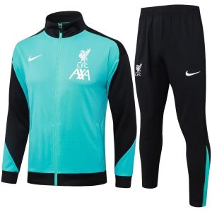 Mens Liverpool Jacket + Pants Training Suit Lake Blue 2024/25