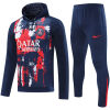 Mens PSG Hoodie Sweatshirt + Pants Training Suit Royal Patterns 2024/25