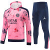 Mens PSG x Jordan Hoodie Sweatshirt + Pants Training Suit Pink Patterns 2024/25