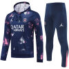 Mens PSG x Jordan Hoodie Sweatshirt + Pants Training Suit Royal Patterns 2024/25