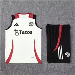 Mens Manchester United Singlet Suit White 2024/25