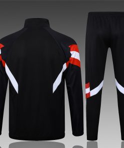 Kids Manchester United Jacket + Pants Training Suit Black 2024/25