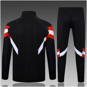Kids Manchester United Jacket + Pants Training Suit Black 2024/25