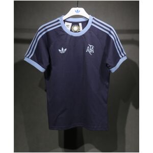 Mens Adidas Originals Argentina Jersey 3 Stripes Pure Cotton Navy Shirt 2025 – Match