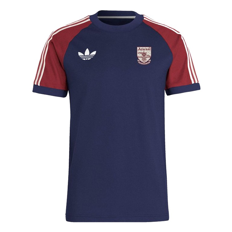 Mens Adidas Originals Arsenal Jersey 3 Stripes Pure Cotton Navy Shirt 2024/25 – Match