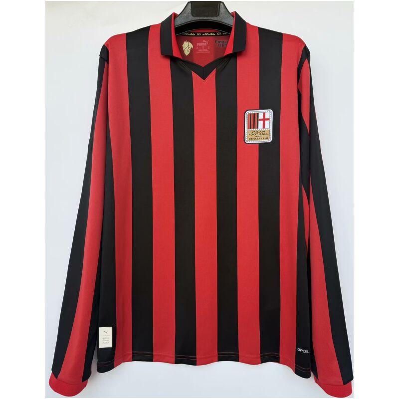 Mens AC Milan 125th Years Red Jersey Long Sleeve 2024/25